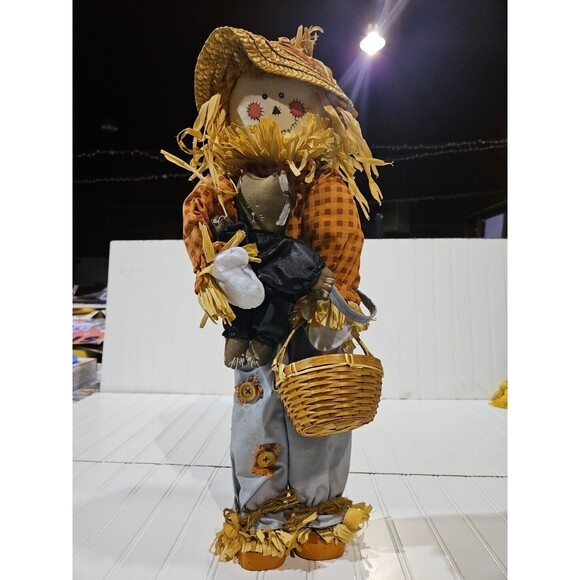 Home Decor Other - 24” Scarecrow Wood Body Thanksgiving Holiday Seasonal Décor Autumn Fall Vintage